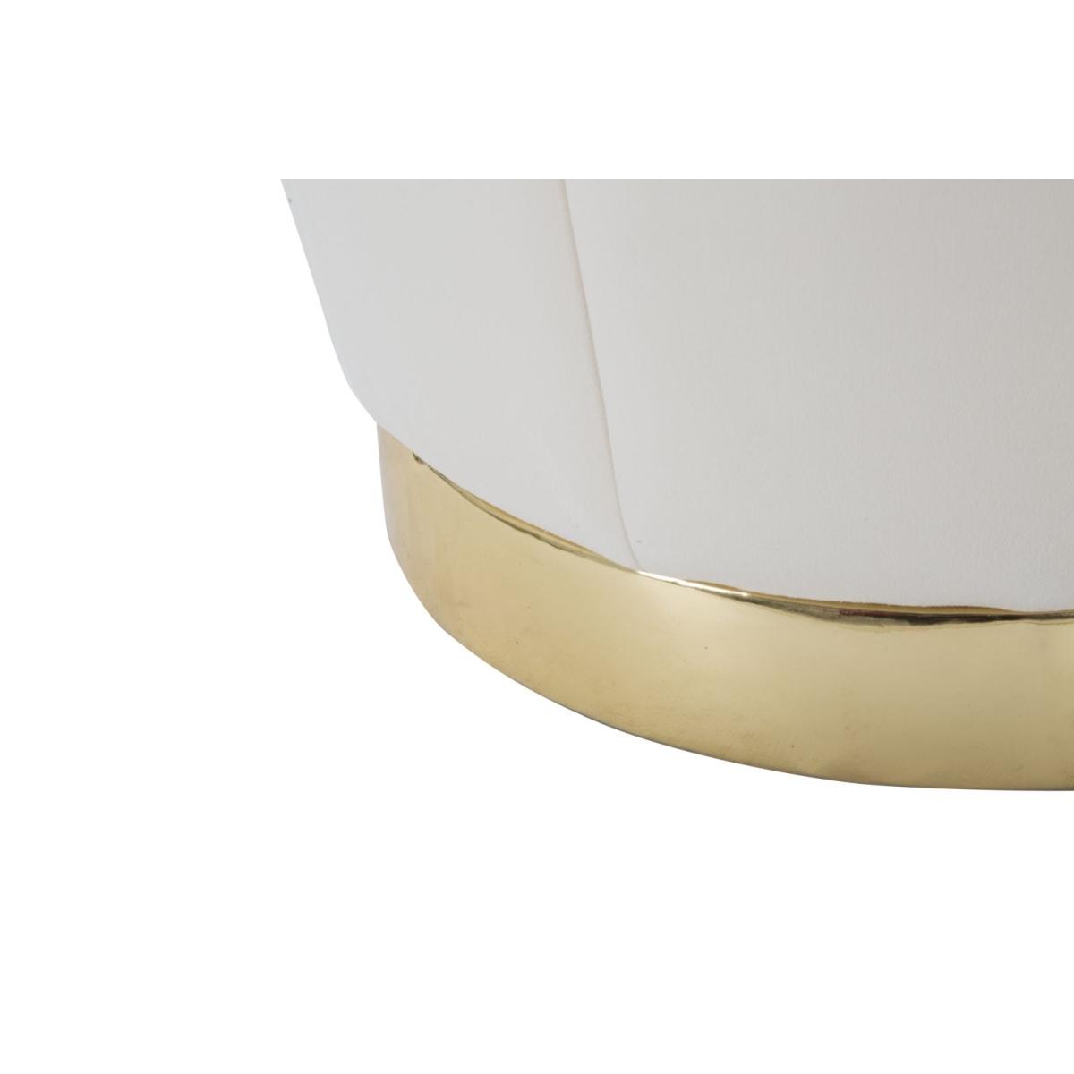 Pouf contenitore paris crema gold