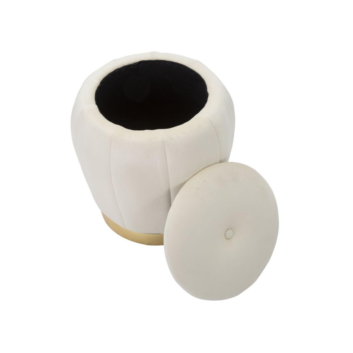 Pouf contenitore paris crema gold
