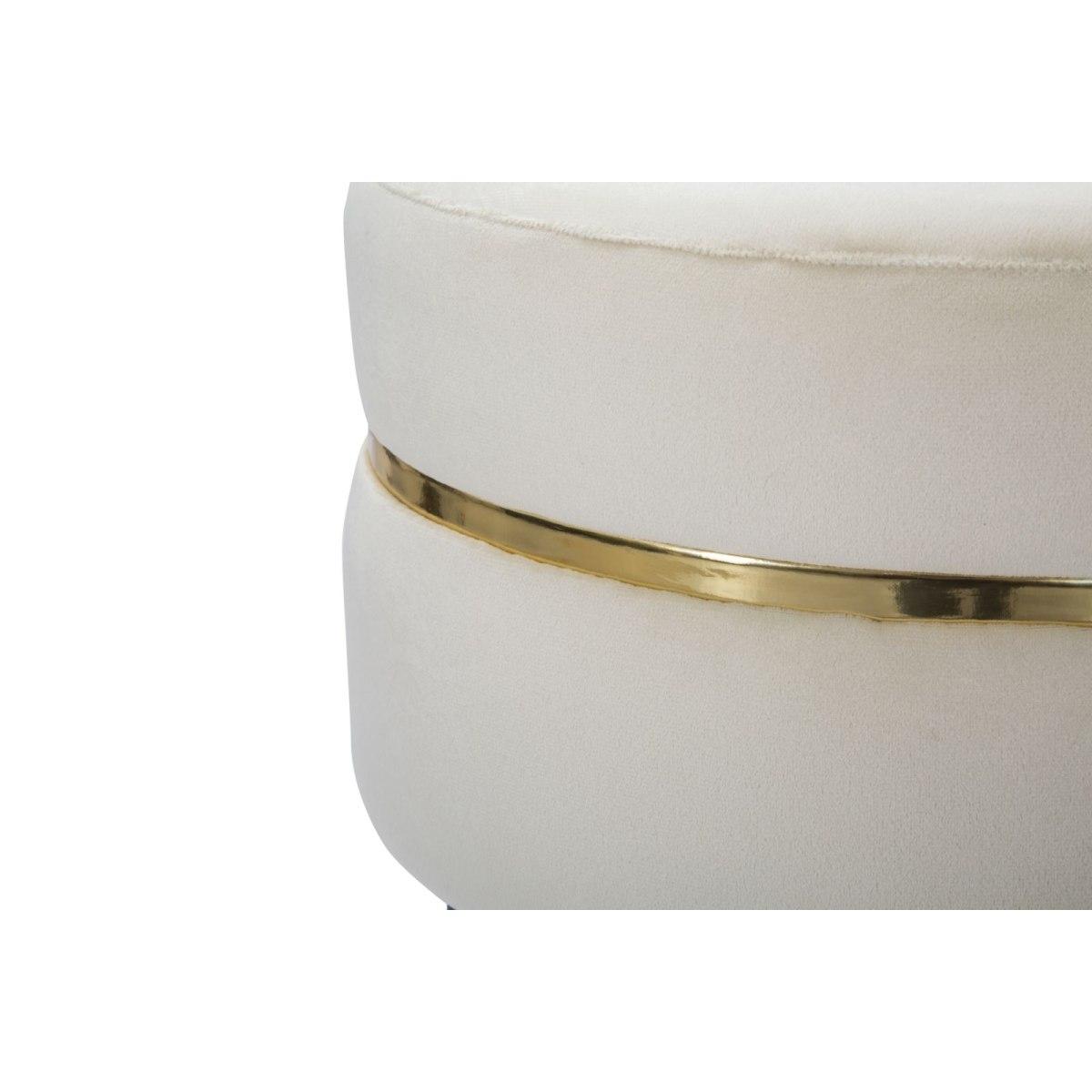 Sgabello Paris Crema/Gold cm.Ø35x40,5