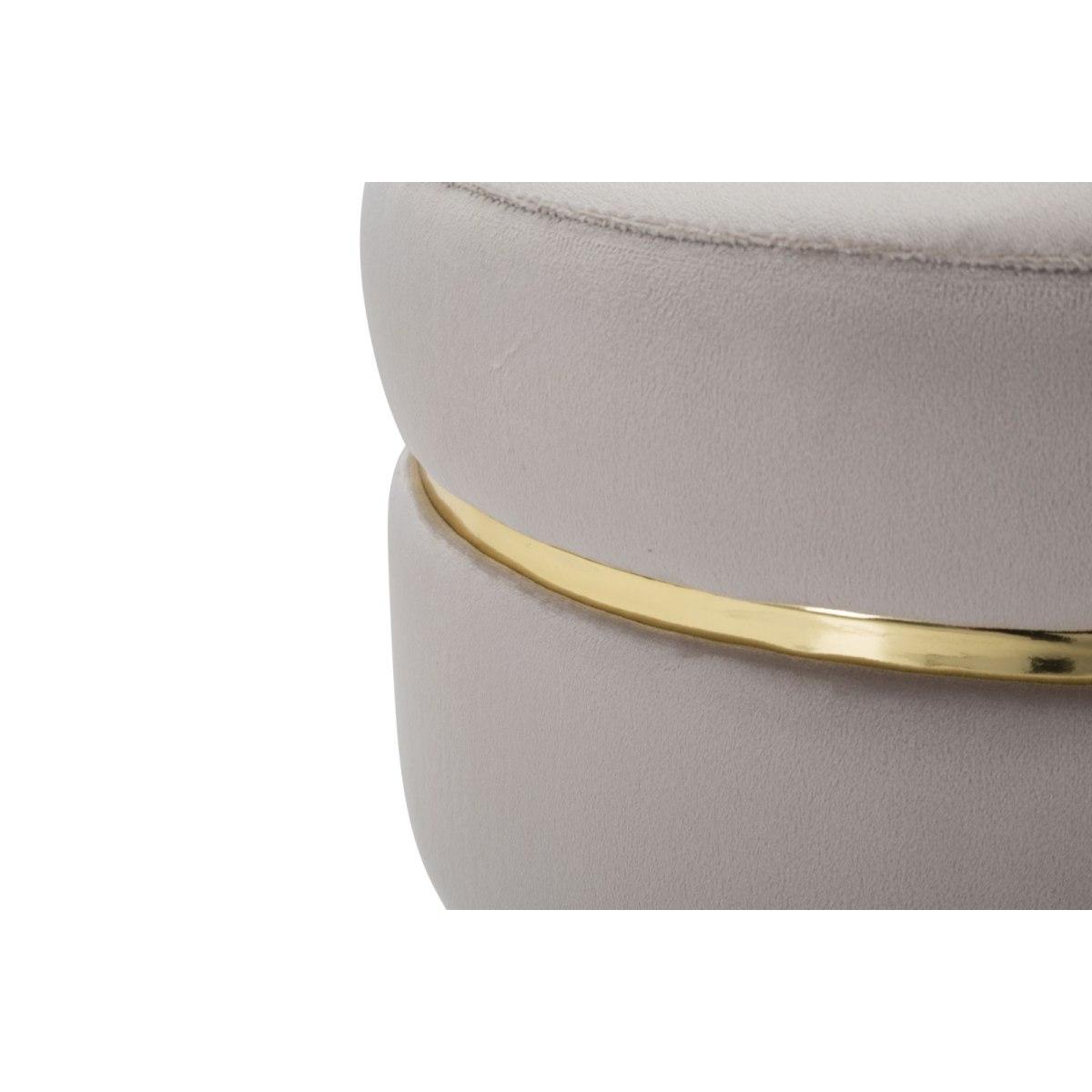 Sgabello Paris Grigio/Gold Cm Ø 35x40,5
