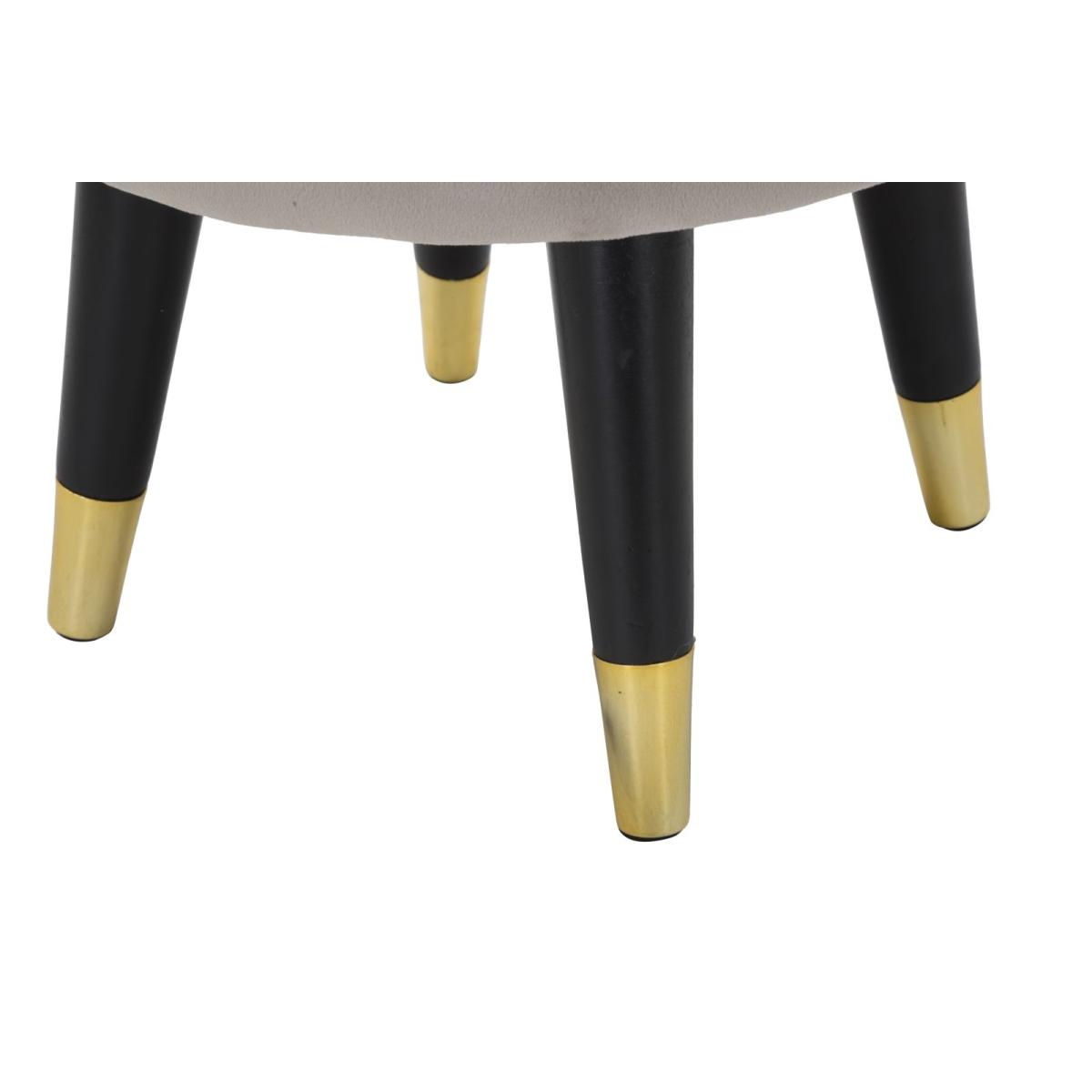 Sgabello Paris Grigio/Gold Cm Ø 35x40,5