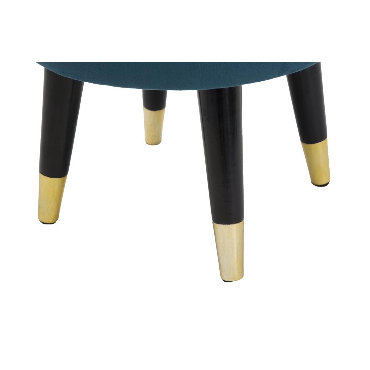 Sgabello Paris Ottanio/Gold cm.Ø35x40,5