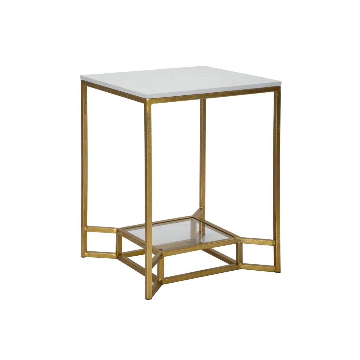 Tavolinetto Double Marble cm.47x47x60