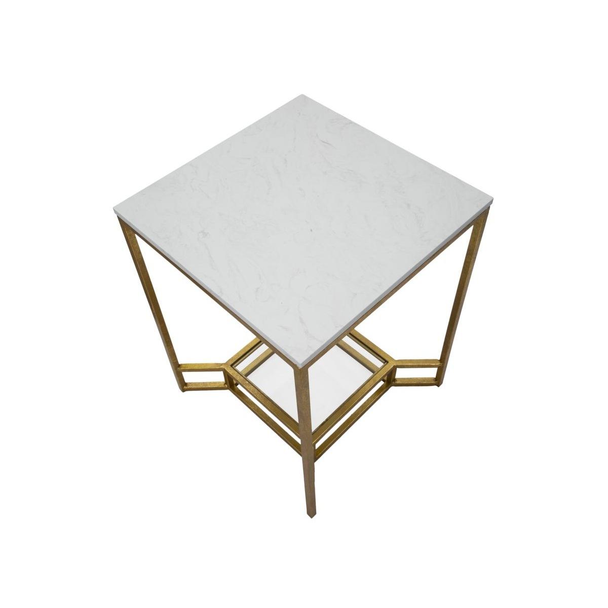 Tavolinetto Double Marble cm.47x47x60
