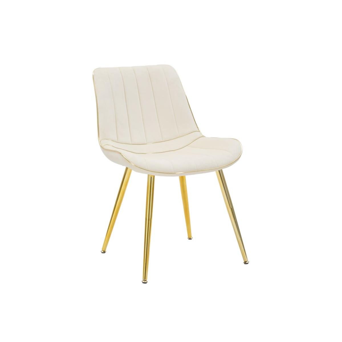 Sedia Paris Crema/Gold Set 2 Pz cm.51x59x79