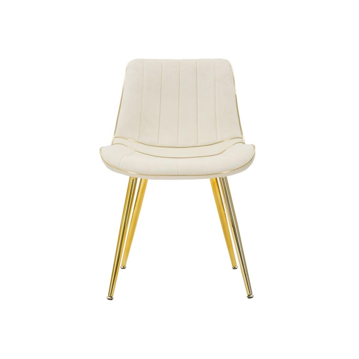 Sedia Paris Crema/Gold Set 2 Pz cm.51x59x79