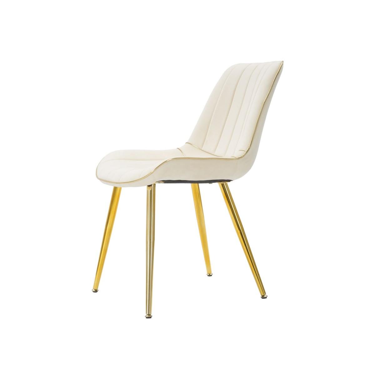 Sedia Paris Crema/Gold Set 2 Pz cm.51x59x79