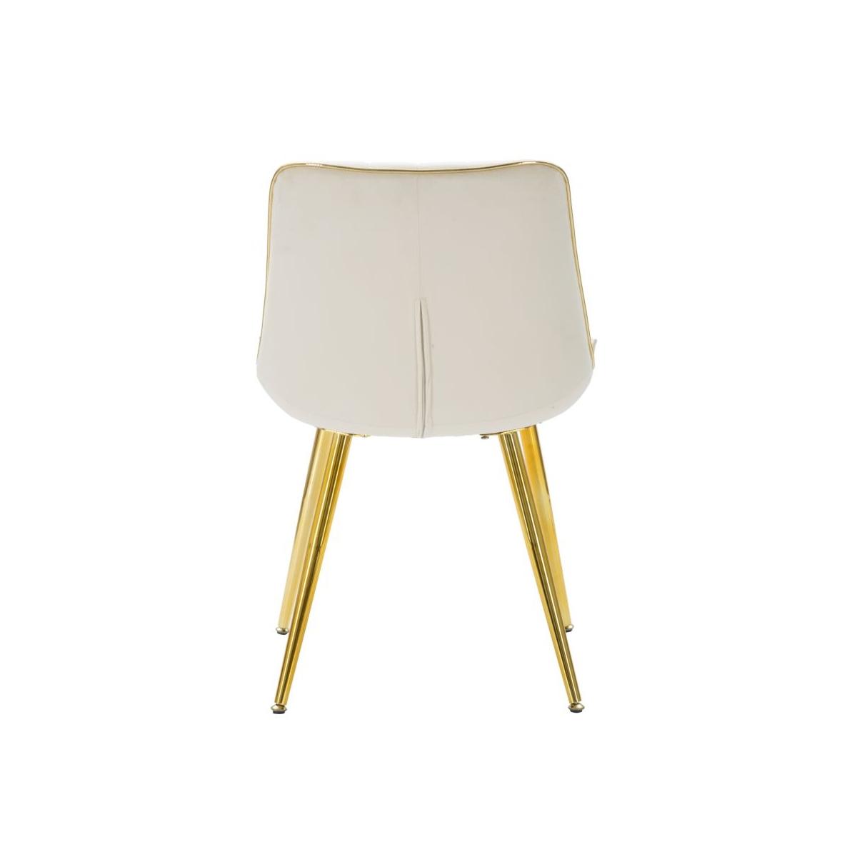 Sedia Paris Crema/Gold Set 2 Pz cm.51x59x79