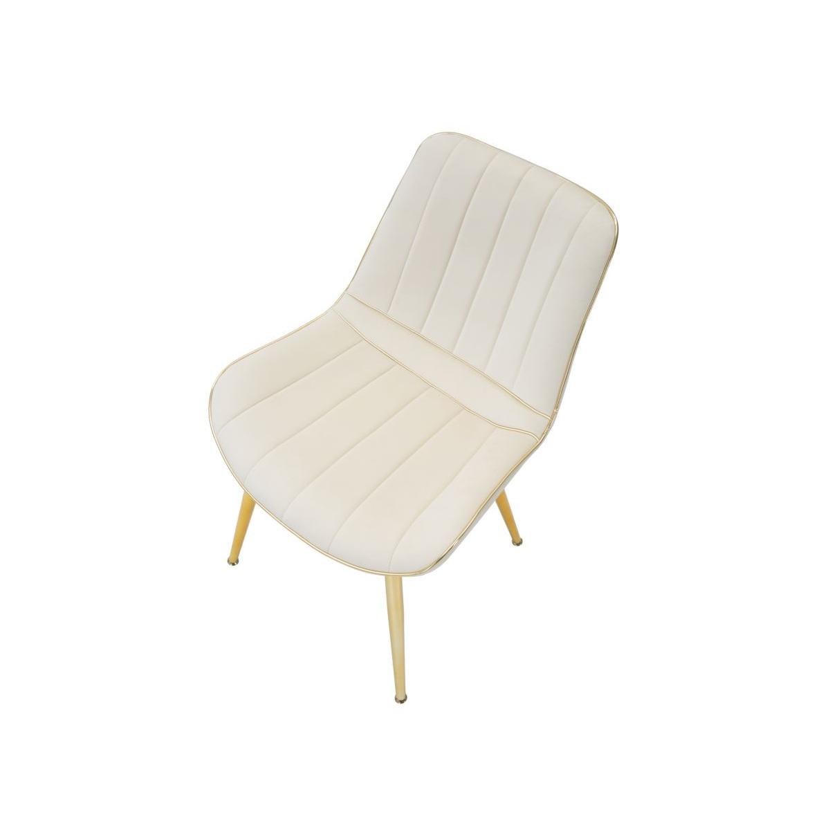 Sedia Paris Crema/Gold Set 2 Pz cm.51x59x79
