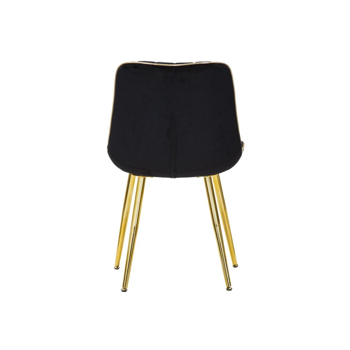 Sedia Paris Nera/Gold Set 2 Pz cm.51x59x79