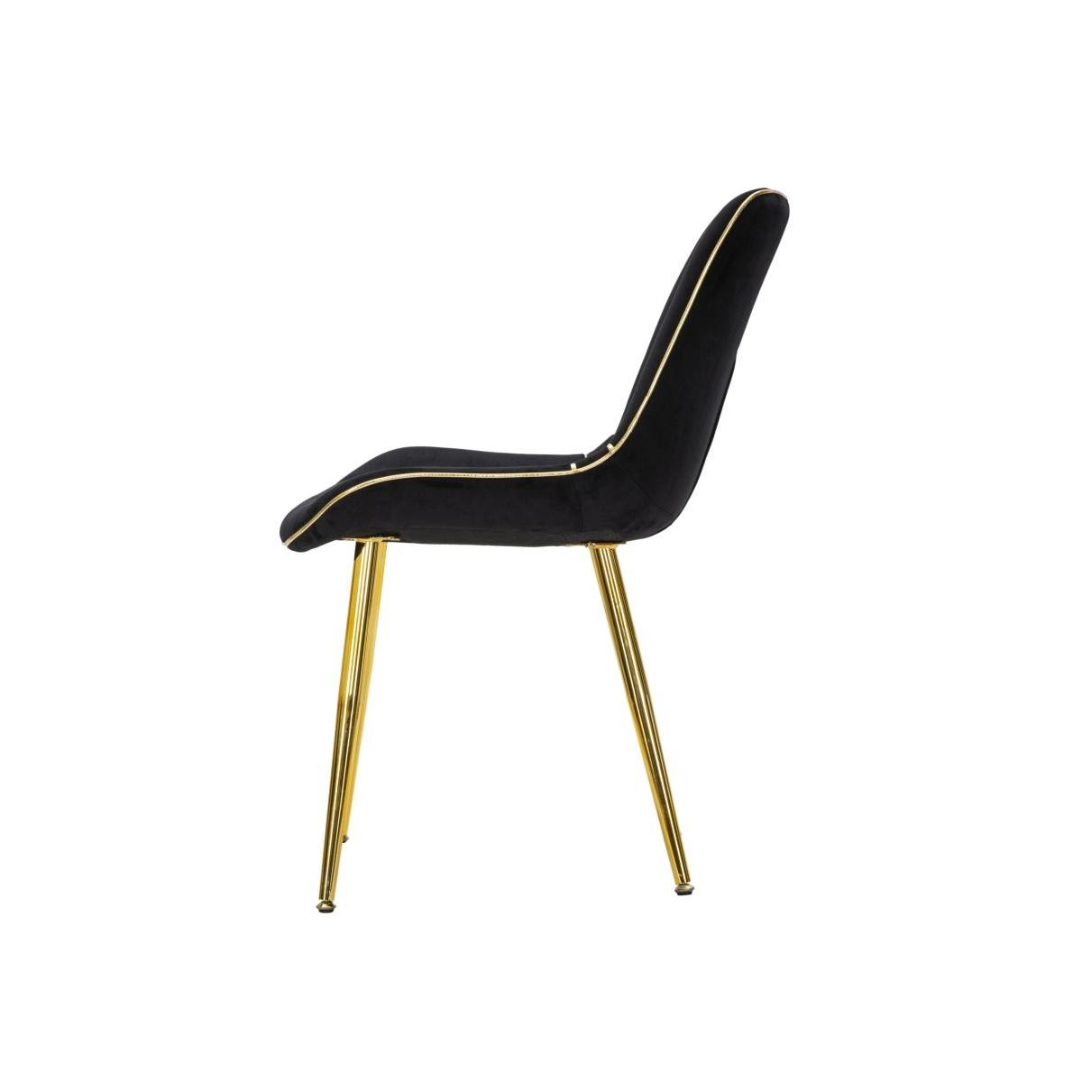 Sedia Paris Nera/Gold Set 2 Pz cm.51x59x79