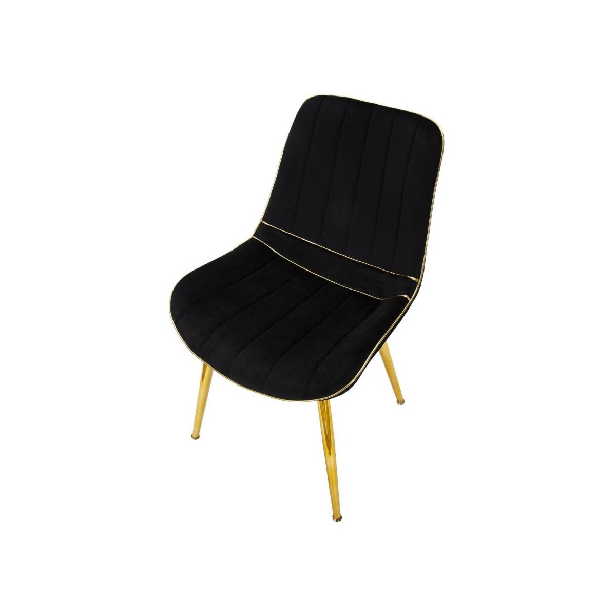 Sedia Paris Nera/Gold Set 2 Pz cm.51x59x79