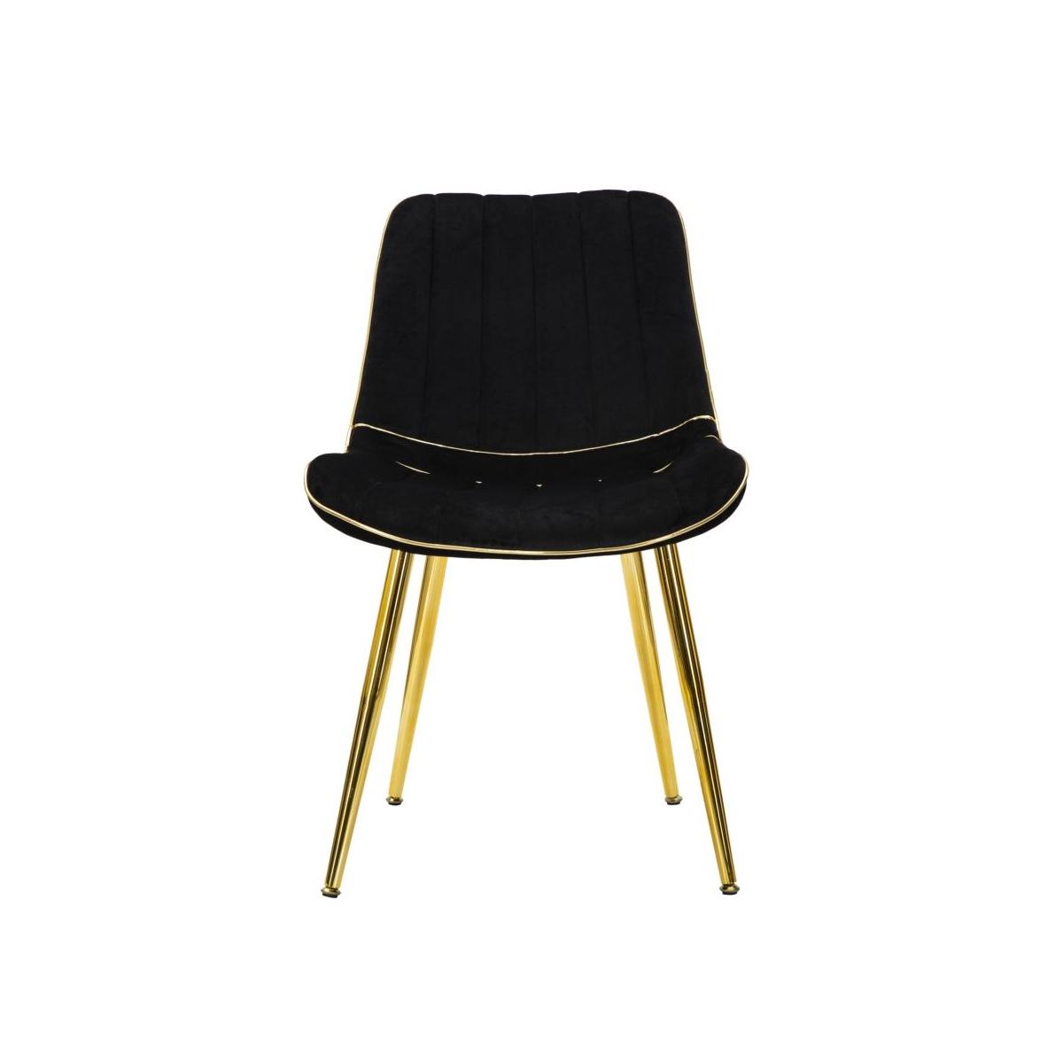 Sedia Paris Nera/Gold Set 2 Pz cm.51x59x79