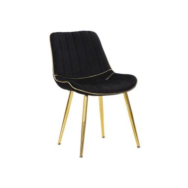 Sedia Paris Nera/Gold Set 2 Pz cm.51x59x79