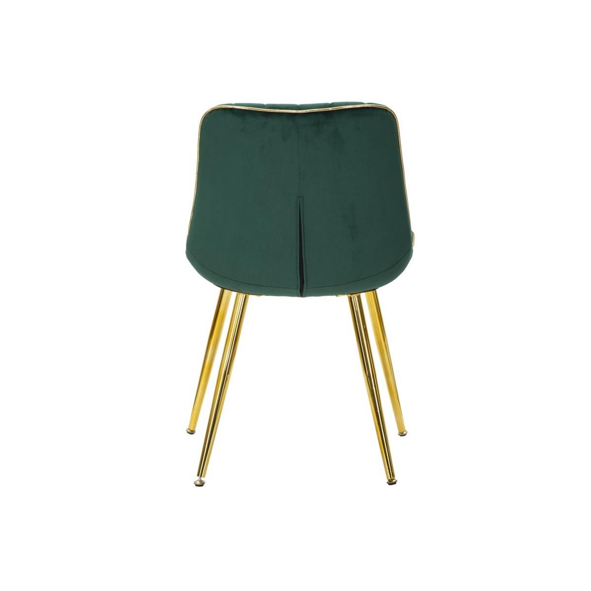 Sedia Paris Verde/Gold Set 2 Pz cm.51x59x79