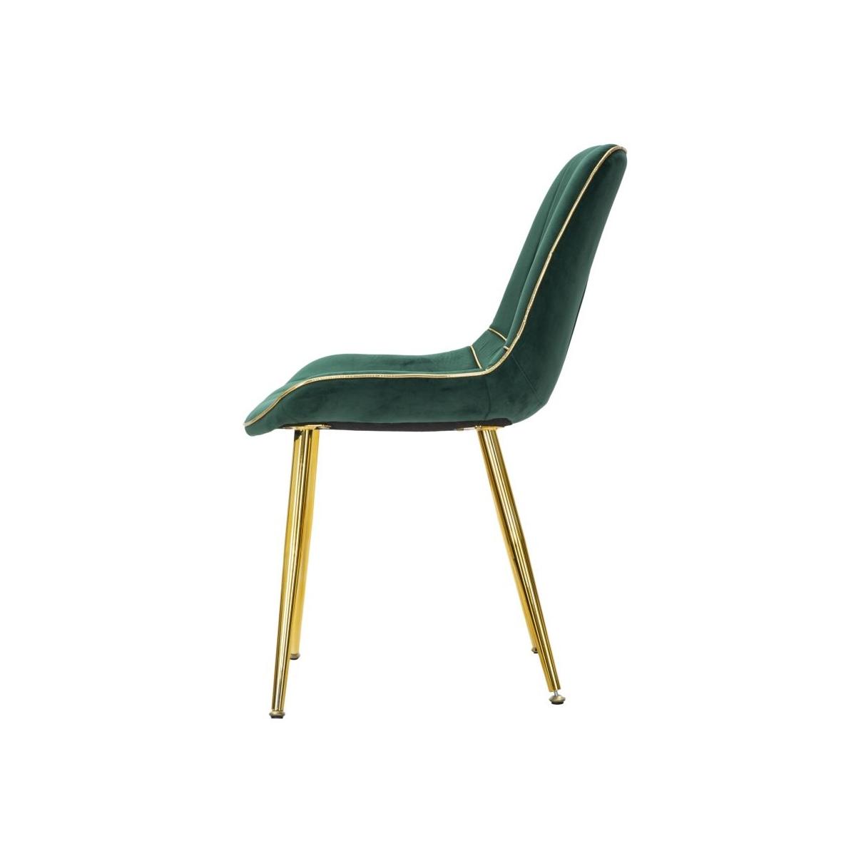 Sedia Paris Verde/Gold Set 2 Pz cm.51x59x79