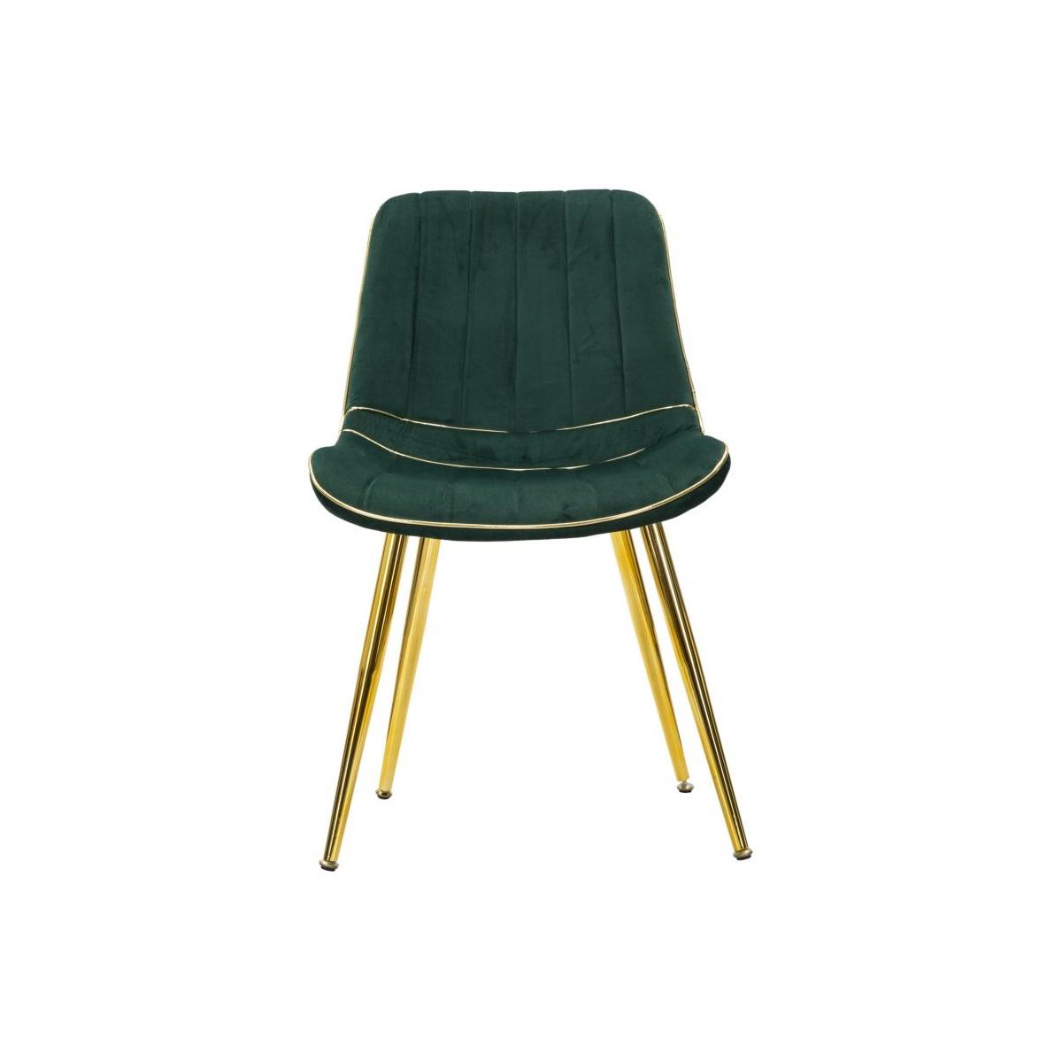 Sedia Paris Verde/Gold Set 2 Pz cm.51x59x79
