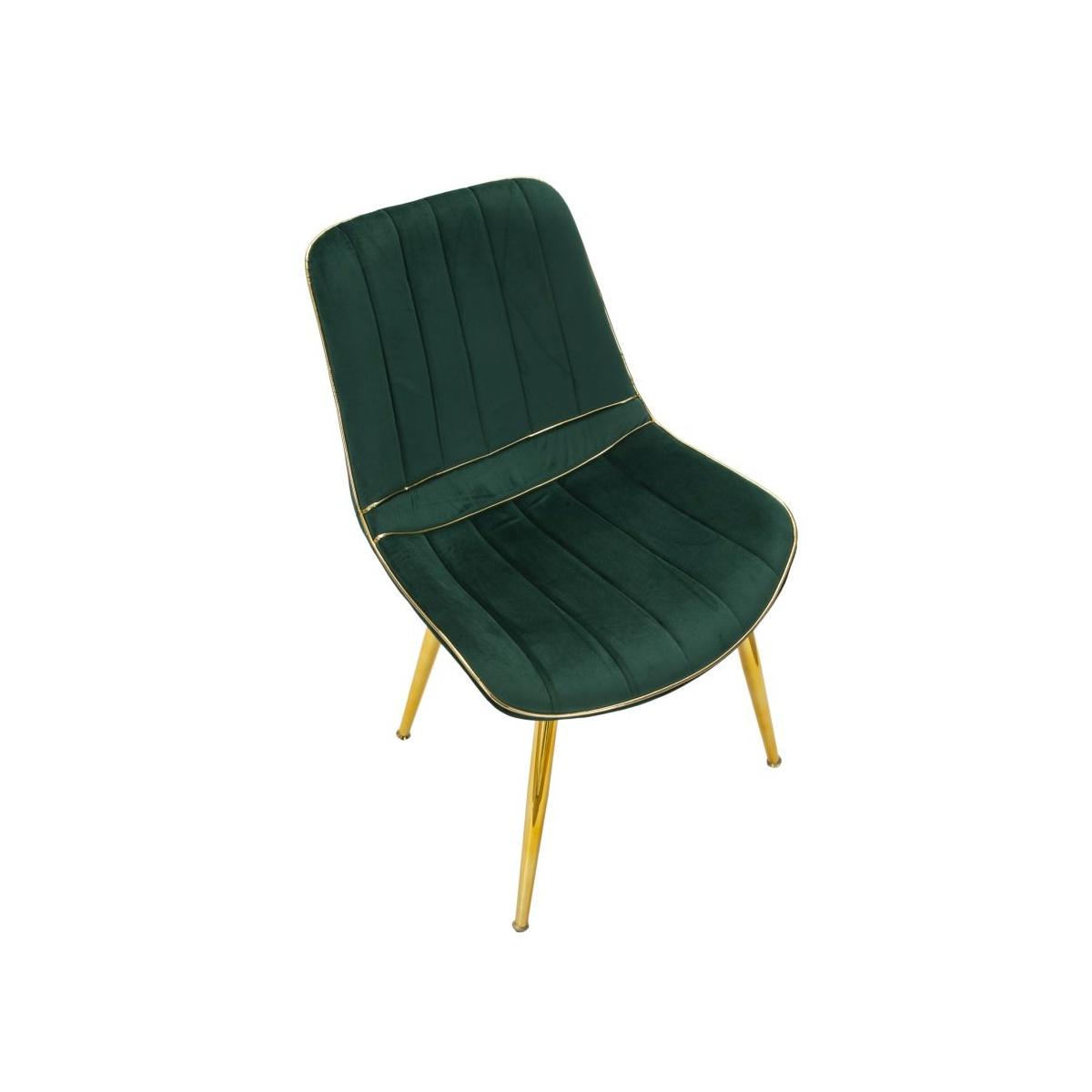 Sedia Paris Verde/Gold Set 2 Pz cm.51x59x79