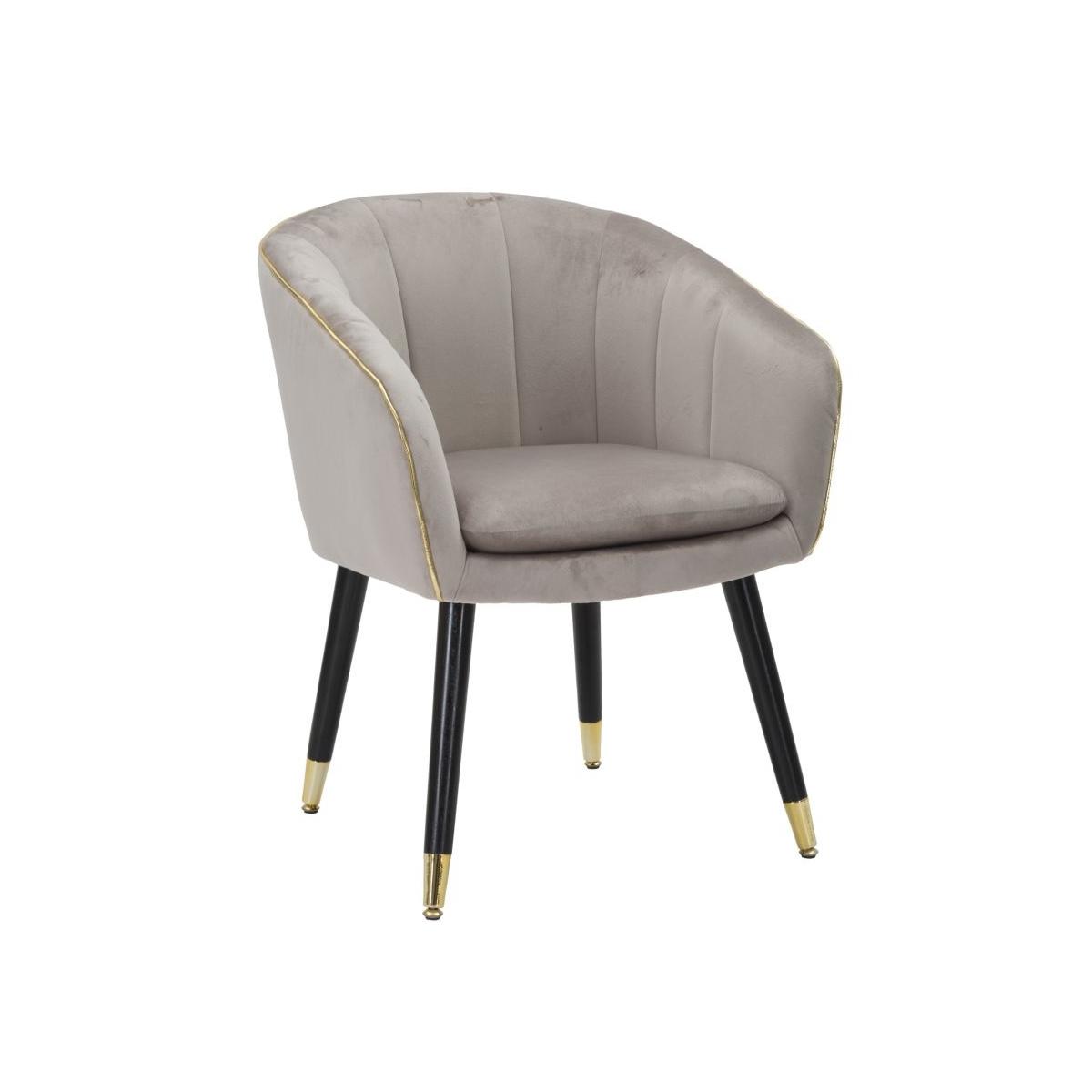 Poltrona Paris Grigia/Gold cm.62x58x78