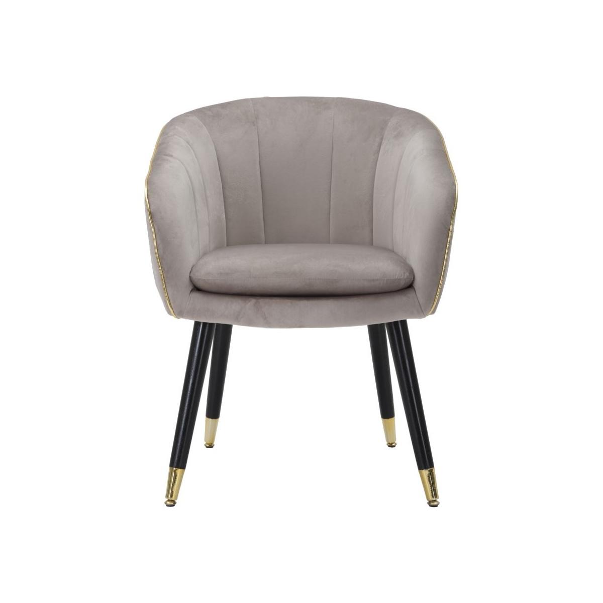 Poltrona Paris Grigia/Gold cm.62x58x78