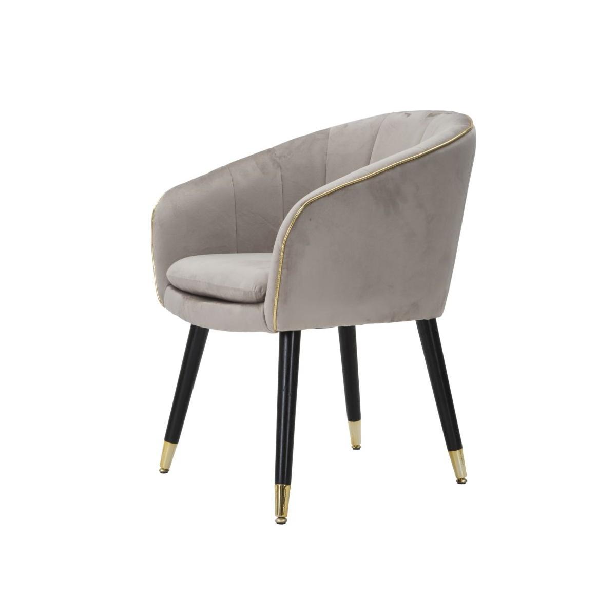 Poltrona Paris Grigia/Gold cm.62x58x78