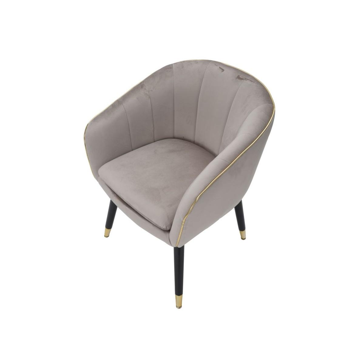 Poltrona Paris Grigia/Gold cm.62x58x78