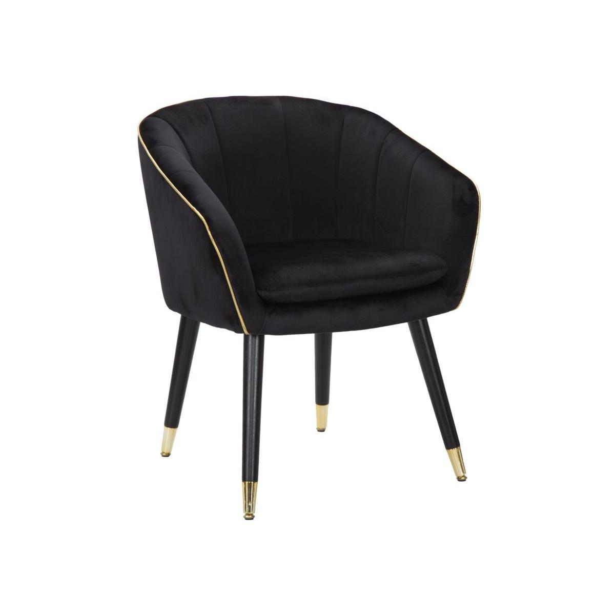 Poltrona Paris Nera/Gold cm.62x58x78