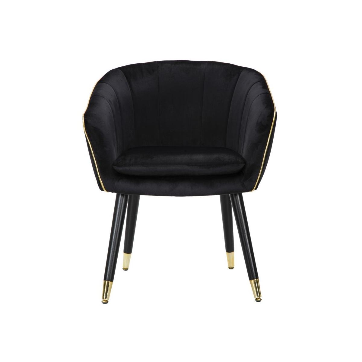Poltrona Paris Nera/Gold cm.62x58x78