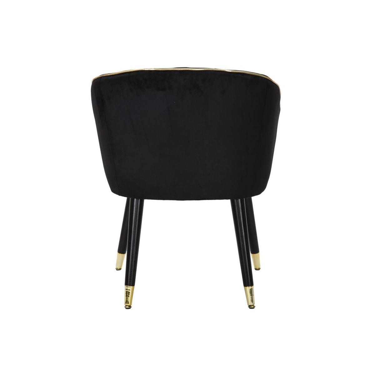 Poltrona Paris Nera/Gold cm.62x58x78