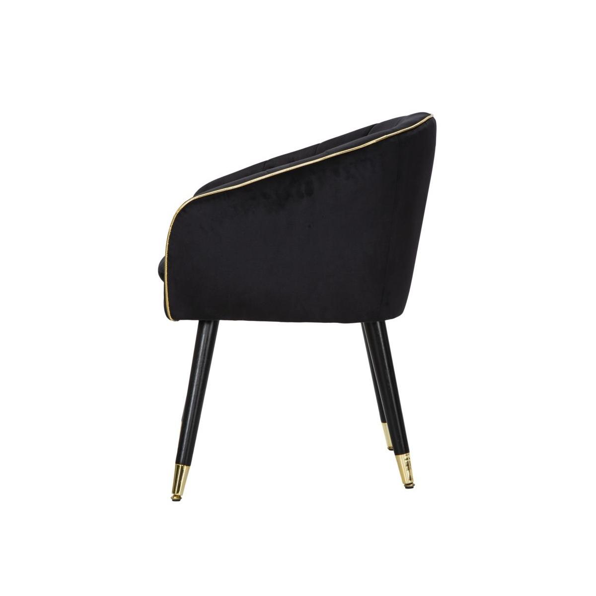 Poltrona Paris Nera/Gold cm.62x58x78