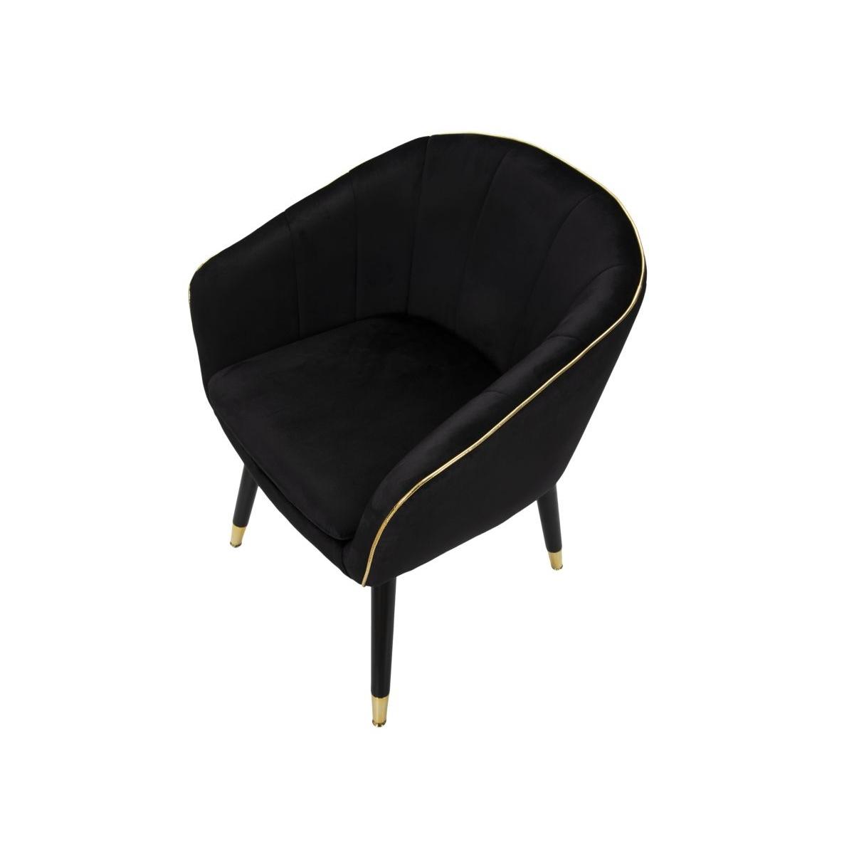 Poltrona Paris Nera/Gold cm.62x58x78