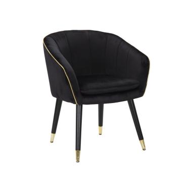 Poltrona Paris Nera/Gold cm.62x58x78