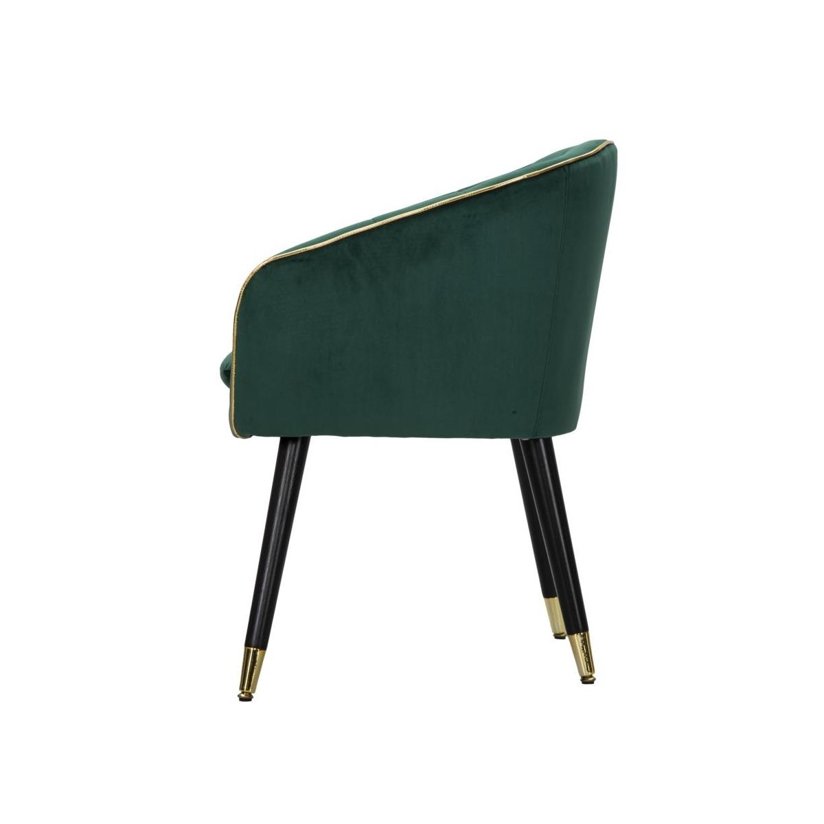Poltrona Paris Verde/Gold cm.62x58x78