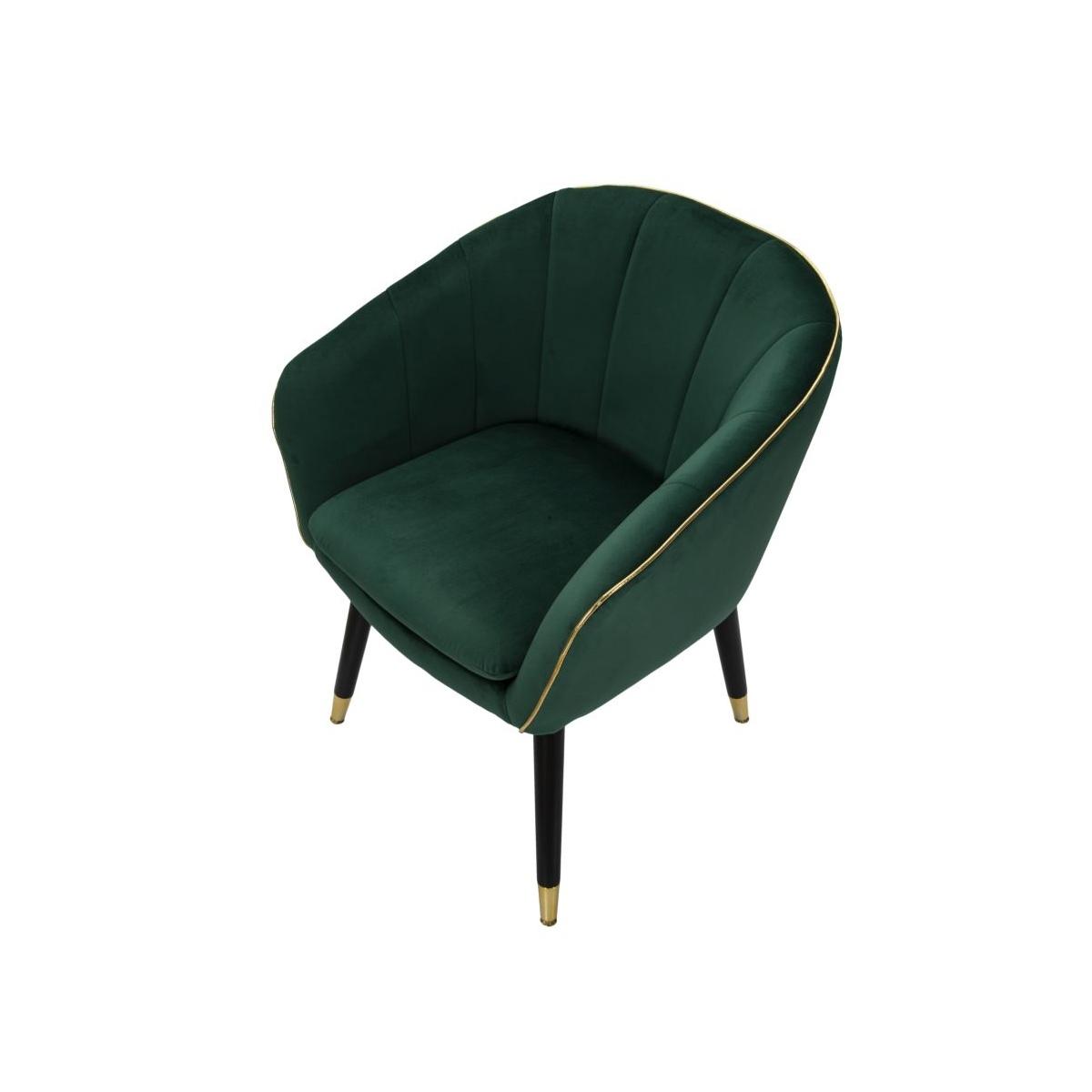 Poltrona Paris Verde/Gold cm.62x58x78