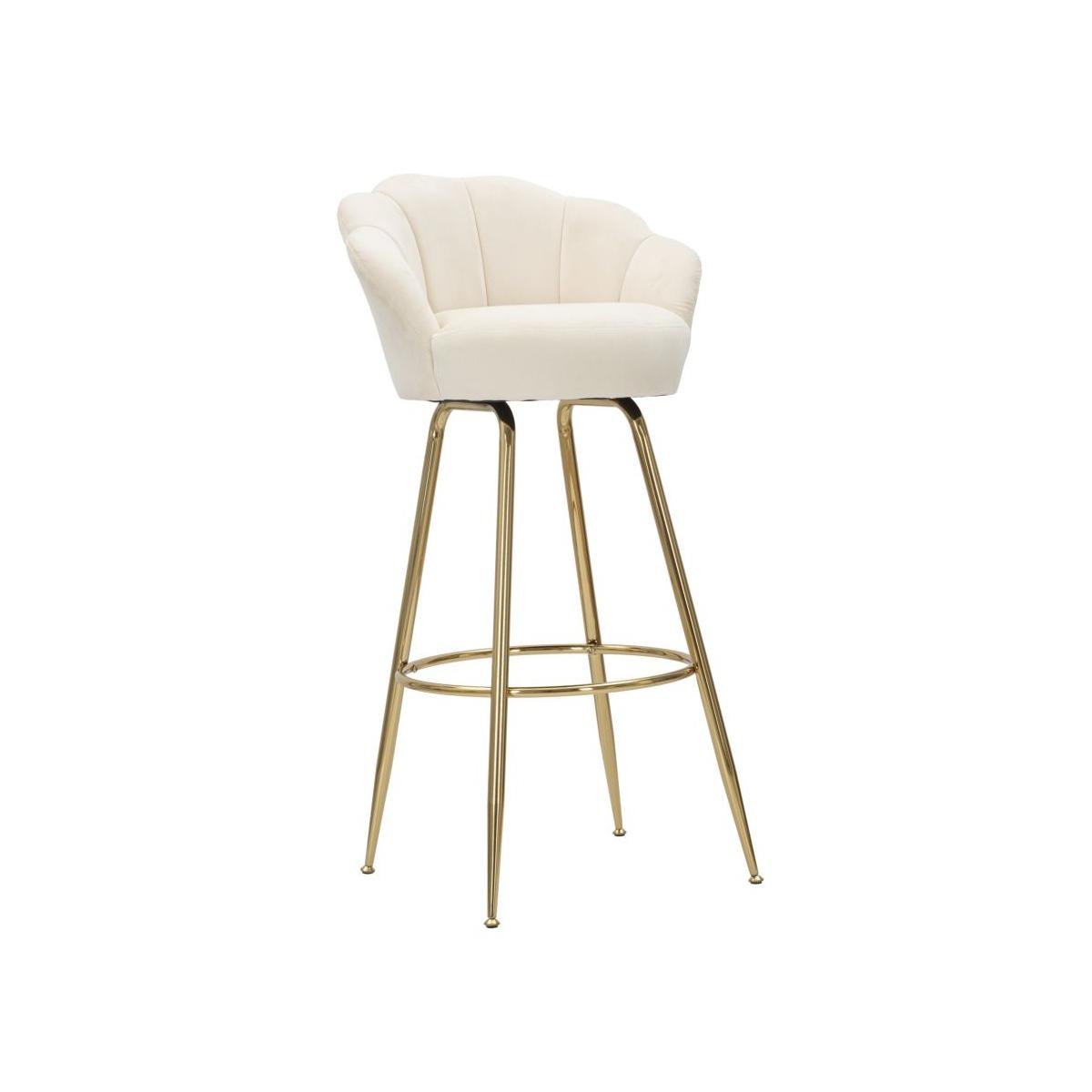 Sgabello Bar Vienna Crema cm.55x53x110 Altezza Seduta 88 Cm