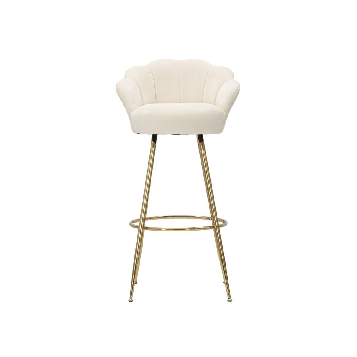 Sgabello Bar Vienna Crema cm.55x53x110 Altezza Seduta 88 Cm
