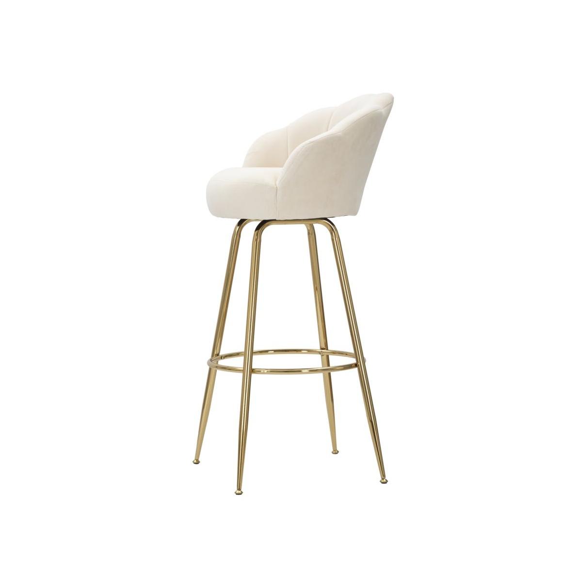 Sgabello Bar Vienna Crema cm.55x53x110 Altezza Seduta 88 Cm