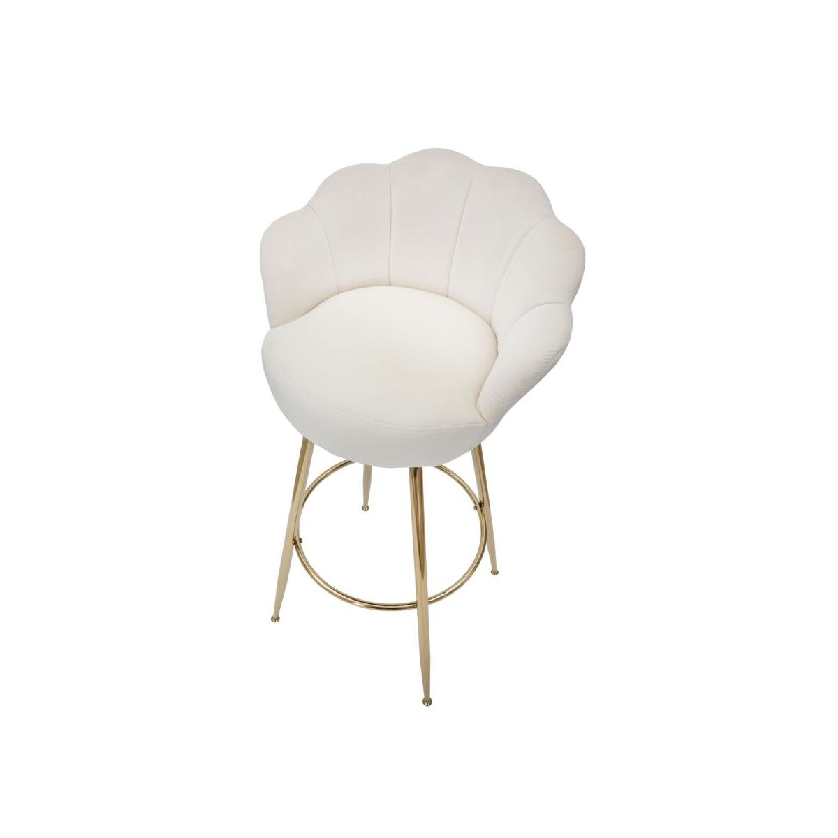 Sgabello Bar Vienna Crema cm.55x53x110 Altezza Seduta 88 Cm