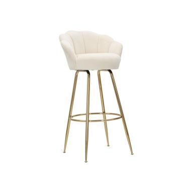 Sgabello Bar Vienna Crema cm.55x53x110 Altezza Seduta 88 Cm