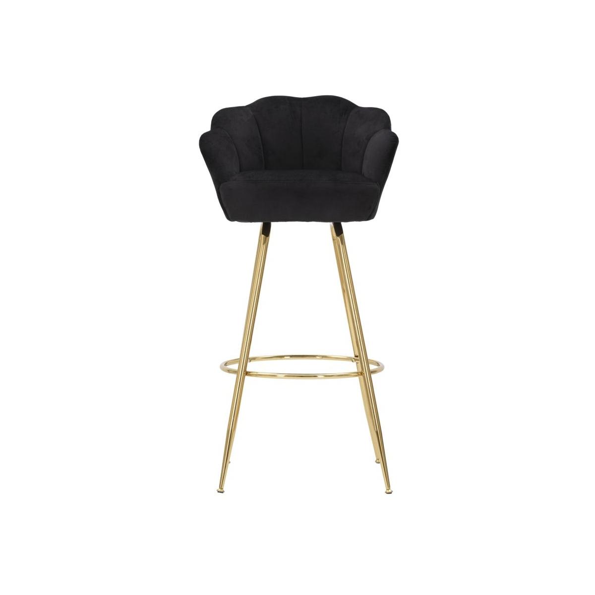 Sgabello Bar Vienna Nero cm.55x53x110 Altezza Seduta 88 Cm
