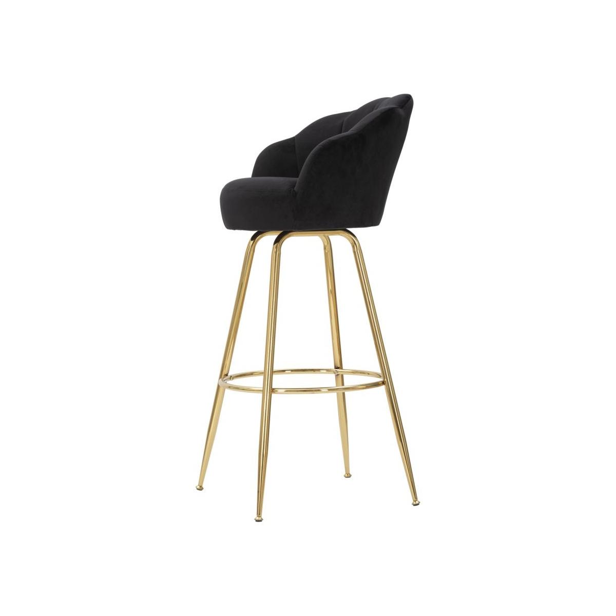 Sgabello Bar Vienna Nero cm.55x53x110 Altezza Seduta 88 Cm