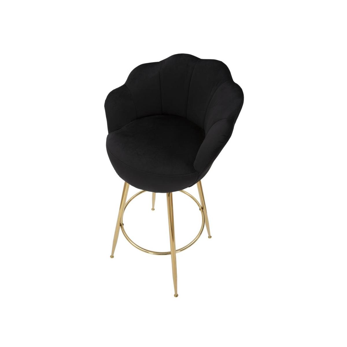 Sgabello Bar Vienna Nero cm.55x53x110 Altezza Seduta 88 Cm