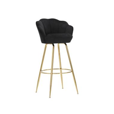 Sgabello Bar Vienna Nero cm.55x53x110 Altezza Seduta 88 Cm