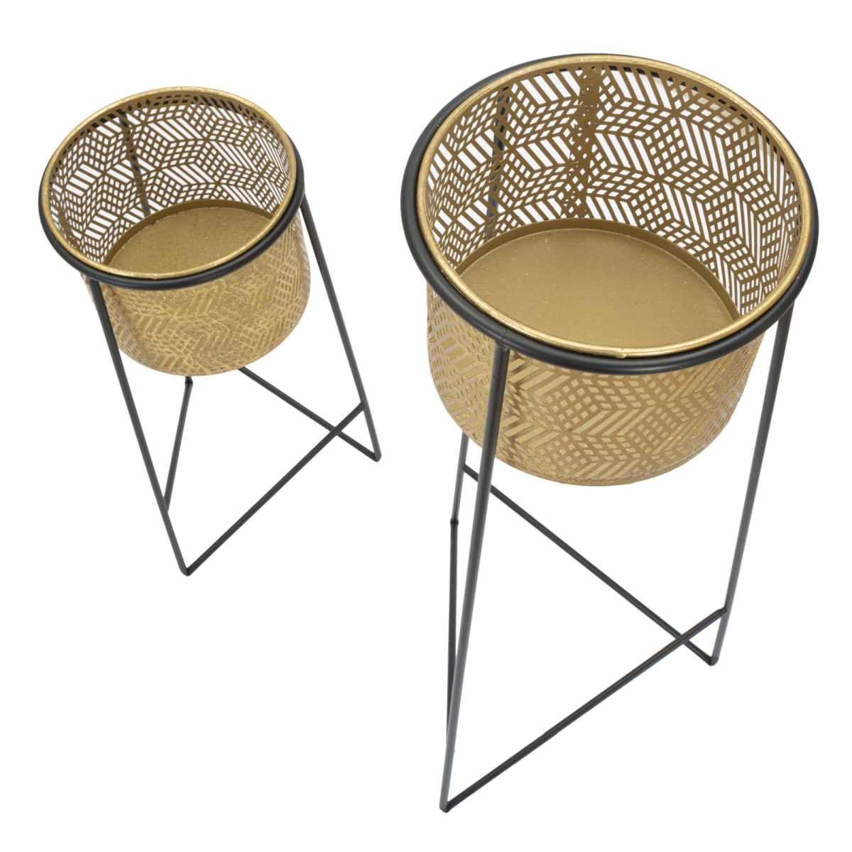 Porta Vasi Coppia Exy cm.Ø37x76-27x51