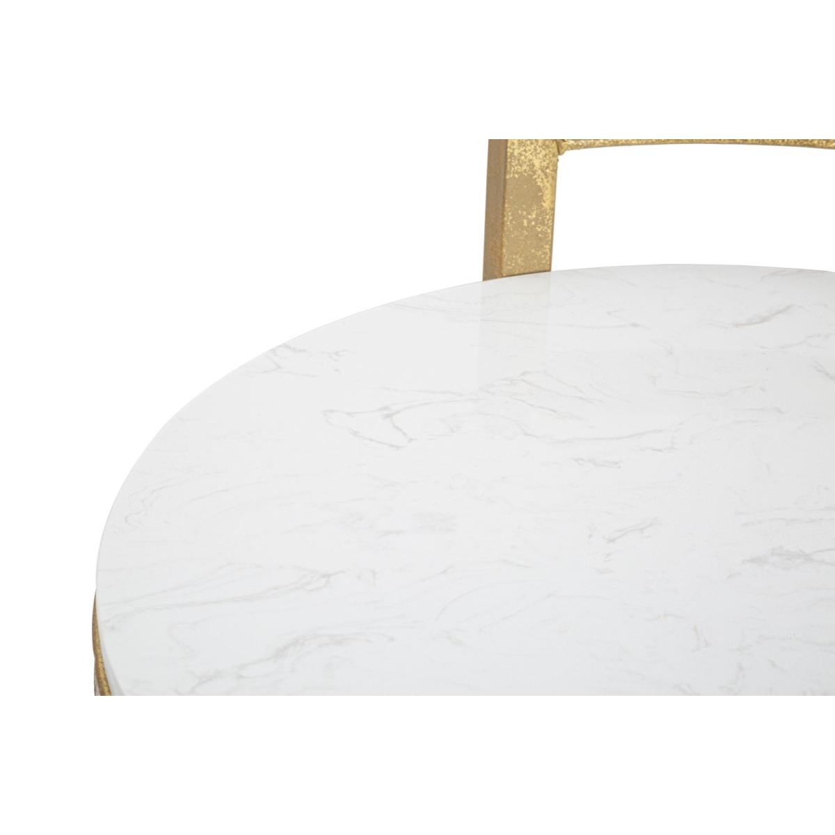 Tavolinetto Round Marble Cm 40x43x50