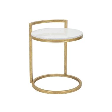 Tavolinetto Round Marble Cm 40x43x50