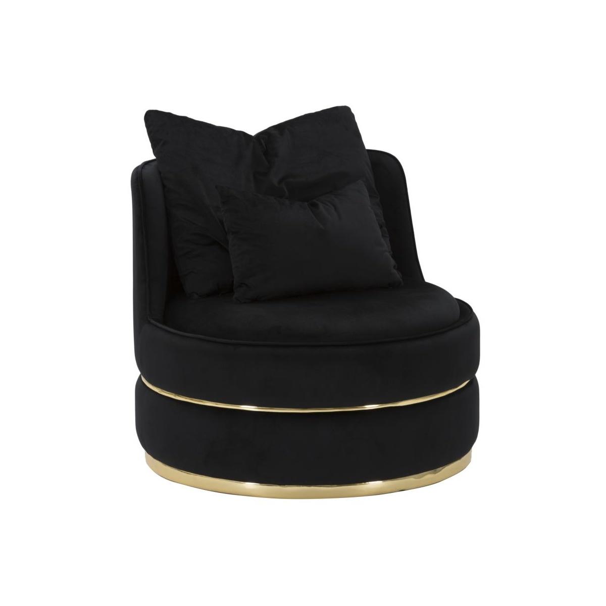 Poltrona Paris Space Nero/Gold cm.Ø84x72