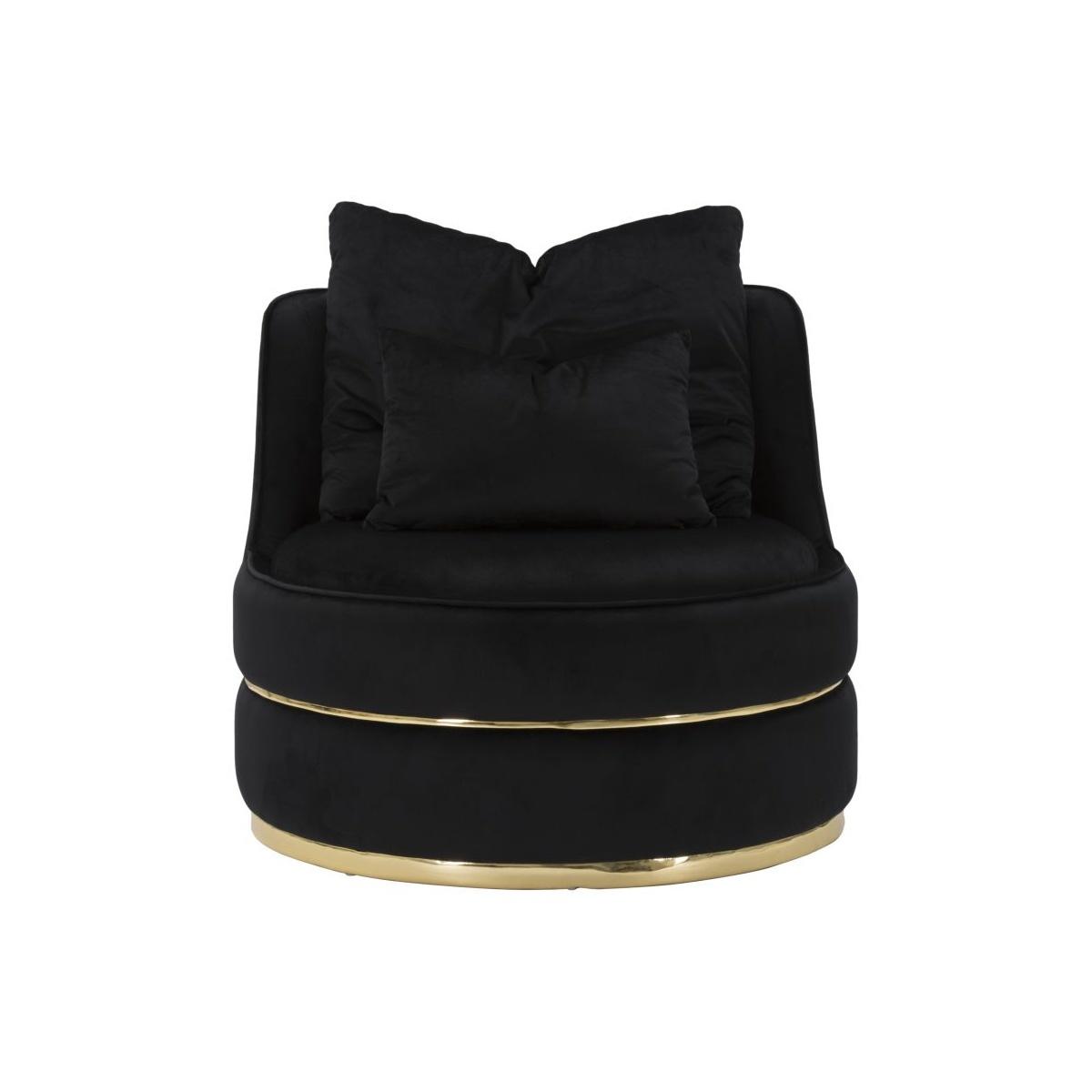 Poltrona Paris Space Nero/Gold cm.Ø84x72