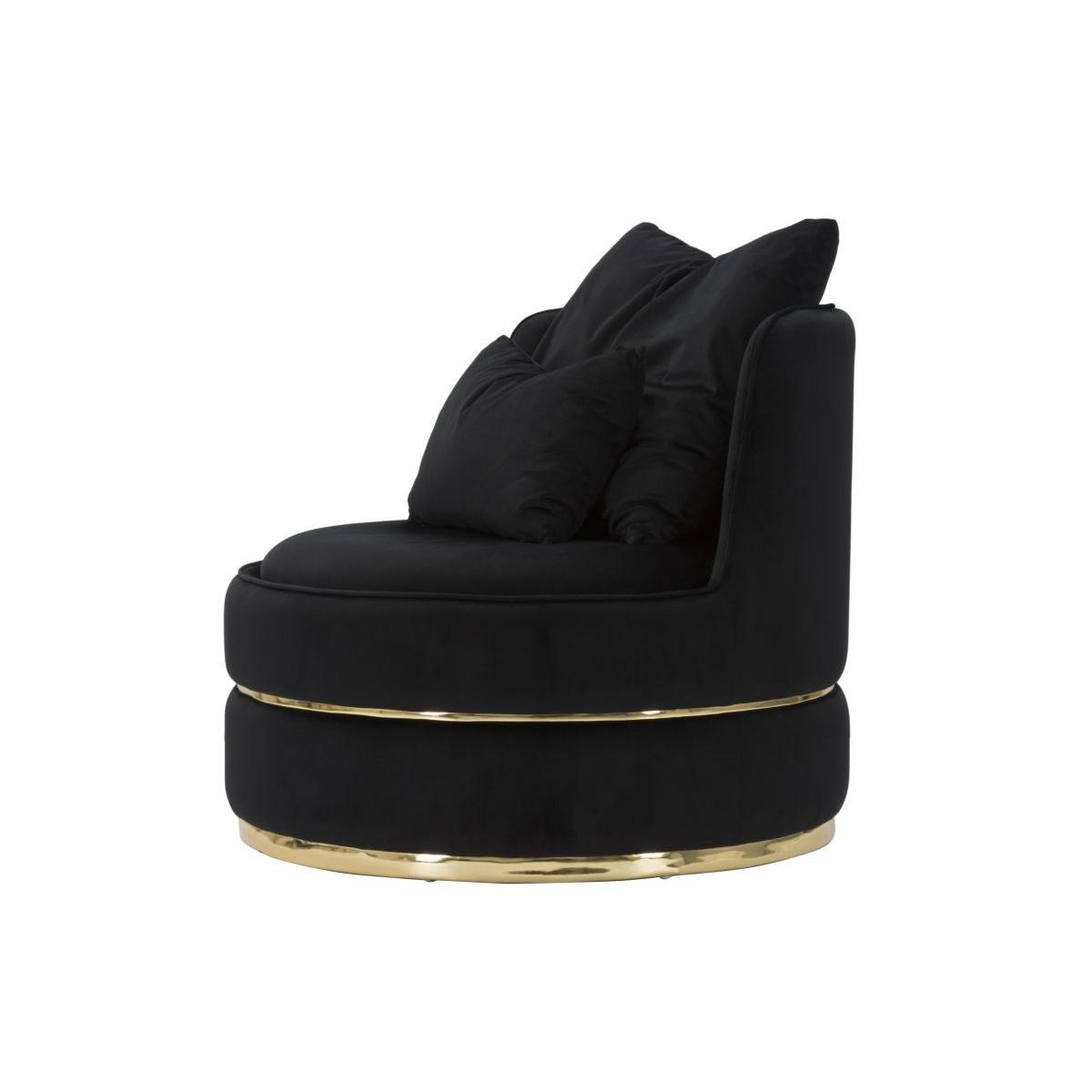 Poltrona Paris Space Nero/Gold cm.Ø84x72