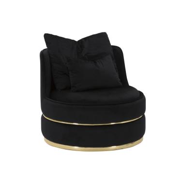 Poltrona Paris Space Nero/Gold cm.Ø84x72